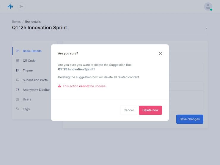 Screenshot of new breadcrumb navigation