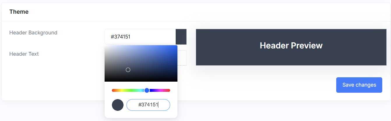 Screenshot of new color picker